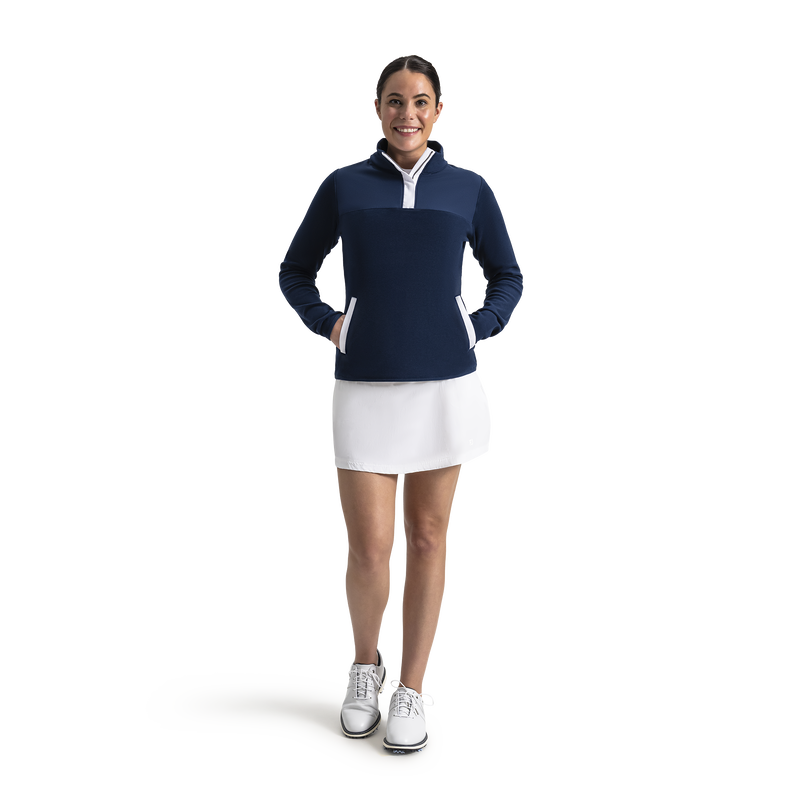 Micro Fleece Quarter-Zip Women - Navy