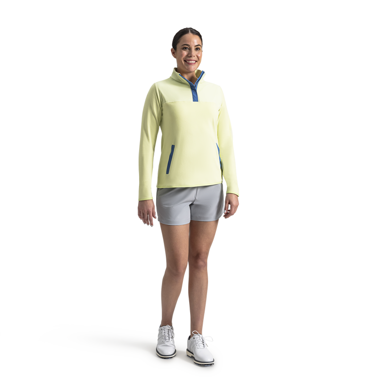 Micro Fleece Quarter-Zip Women - Soft Lime