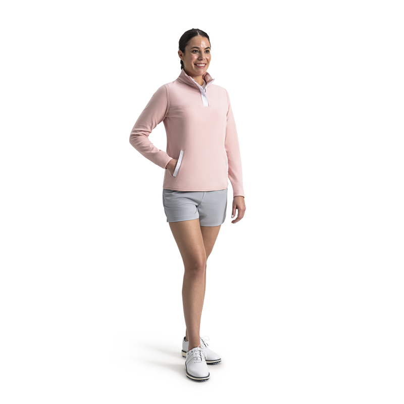 Micro Fleece Quarter-Zip Women - Chalk Pink