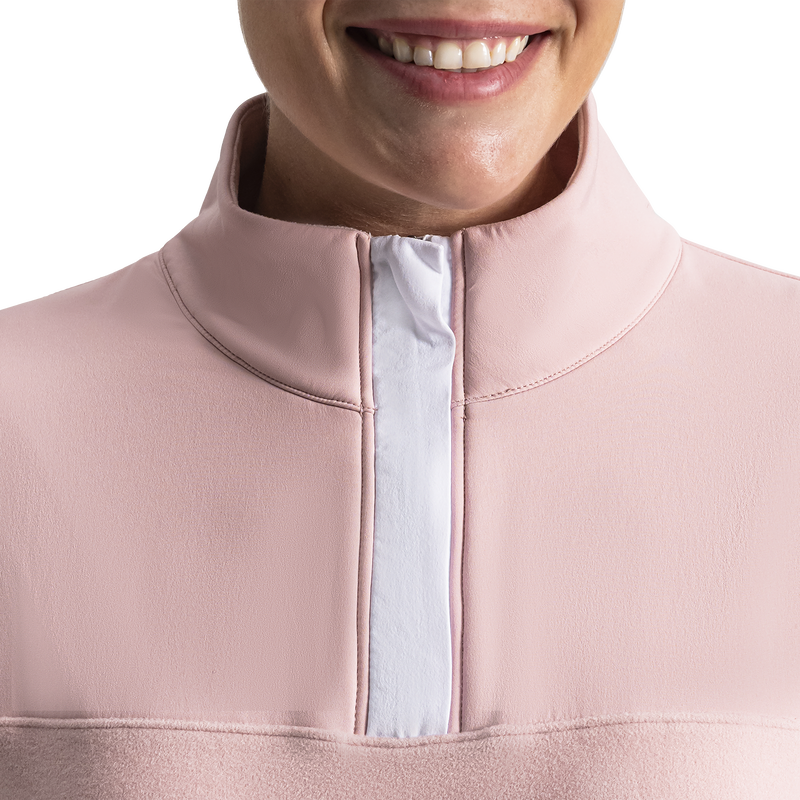 Micro Fleece Quarter-Zip Women - Chalk Pink