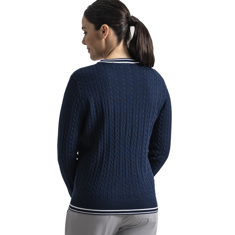 Cable Knit Sweater Women - Navy