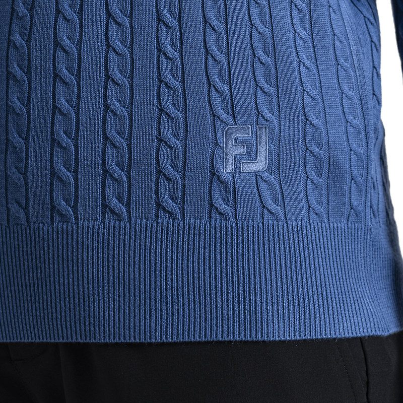 Cable Knit Sweater Women - Lagoon Blue