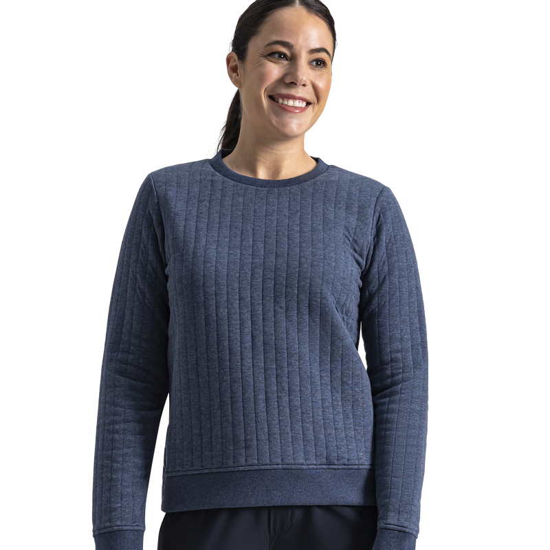 Snap Side Crew Women - Heather Navy