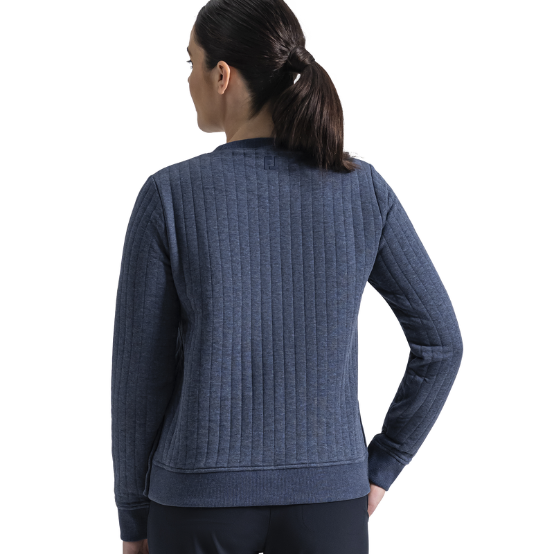 Snap Side Crew Women - Heather Navy