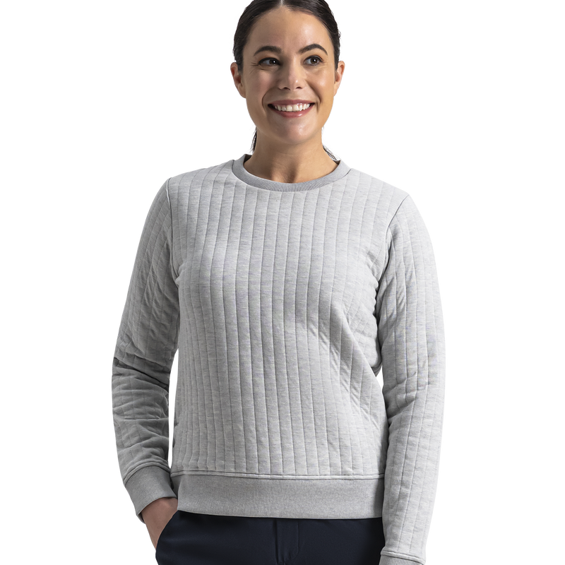 Snap Side Crew Women - Heather Grey