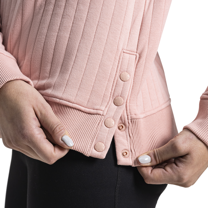 Snap Side Crew Women - Chalk Pink