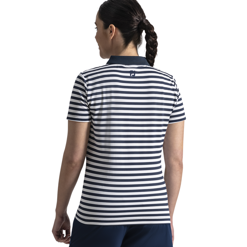 Stripe Polo Women - Navy / White