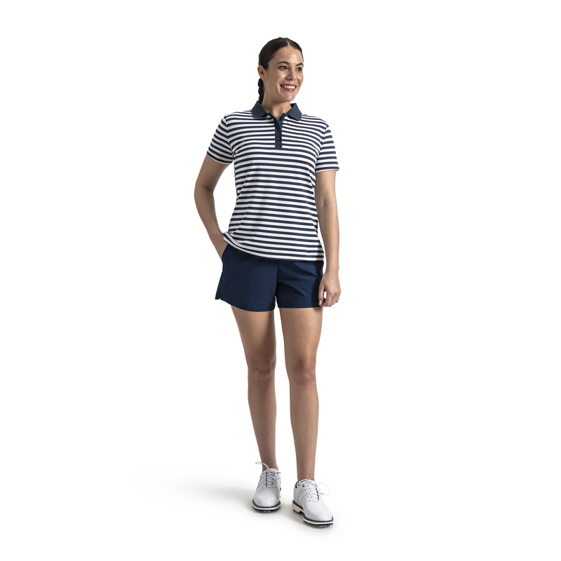 Stripe Polo Women - Navy / White