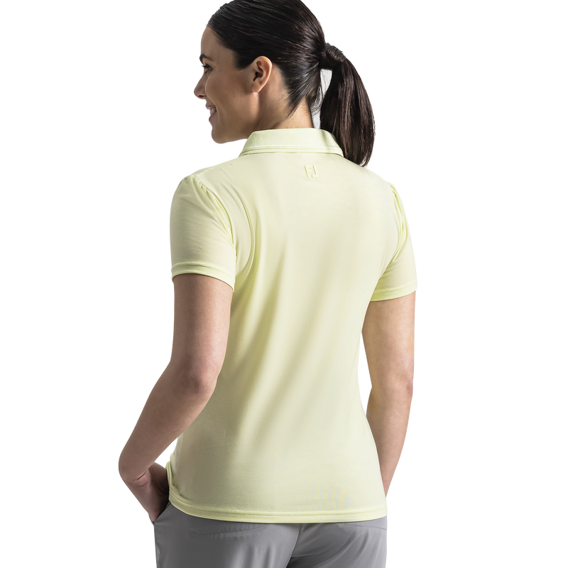 Loop Button Polo Women - Soft Lime
