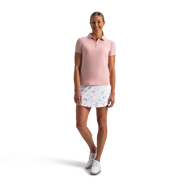 Loop Button Polo Women - Chalk Pink
