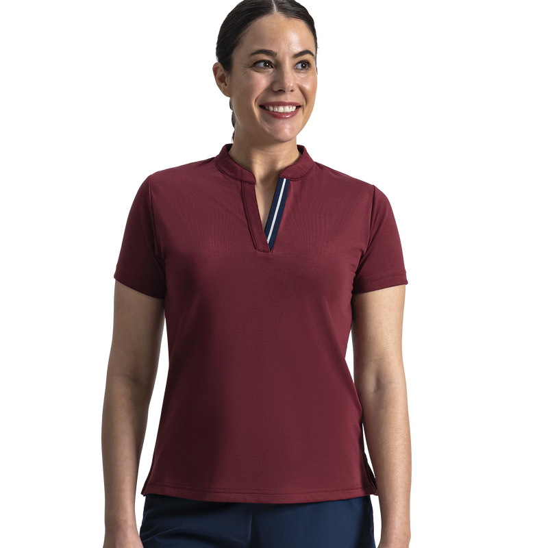 Open V-Neck Women - Cranberry