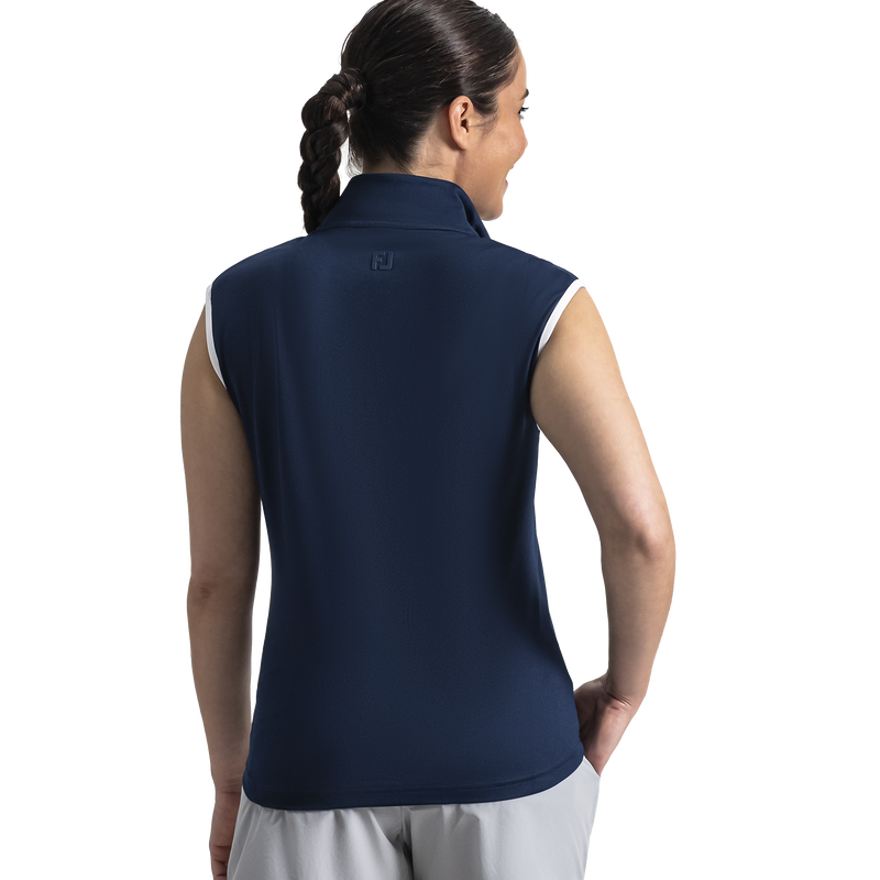 Mock Snap Sleeveless Women - Navy