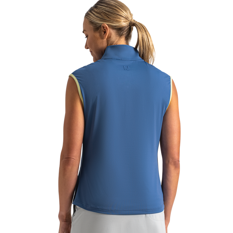 Mock Snap Sleeveless Women - Lagoon Blue