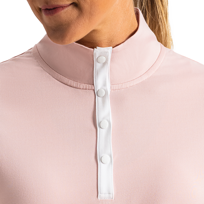 Mock Snap Sleeveless Women - Chalk Pink