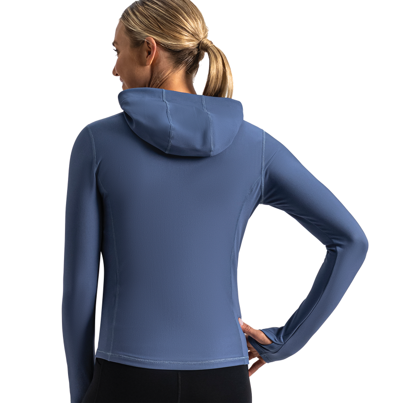 ThermoSeries Rib Hood Base Layer Women - Vintage Navy