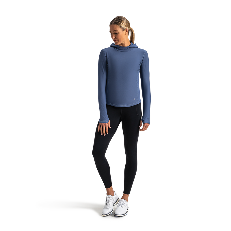 ThermoSeries Rib Hood Base Layer Women - Vintage Navy