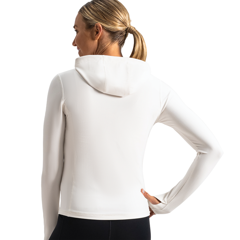ThermoSeries Rib Hood Base Layer Women - Off White