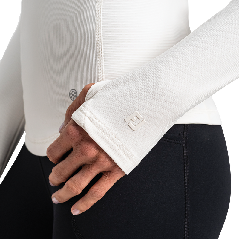 ThermoSeries Rib Hood Base Layer Women - Off White