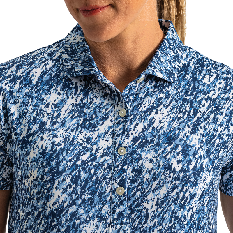 Solid Lisle Self Collar Women (Women's) - Navy Multi Splatter