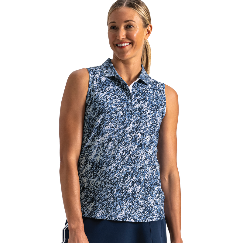 Sleeveless Lisle Women - Navy Multi Splatter