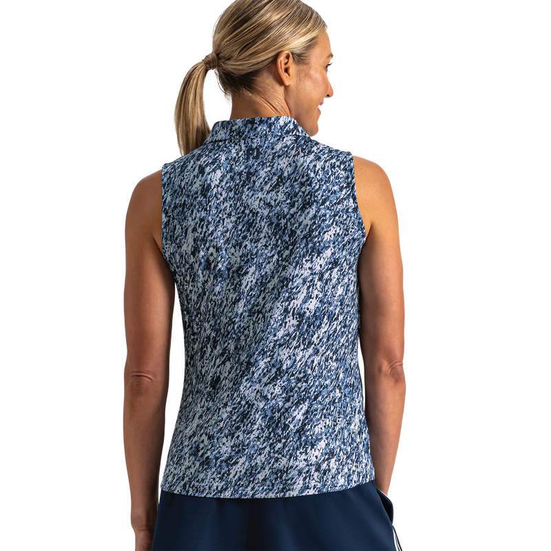 Sleeveless Lisle Women - Navy Multi Splatter