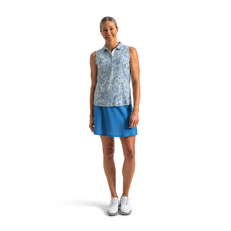 Sleeveless Lisle Women - Lagoon Blue Multi Splatter