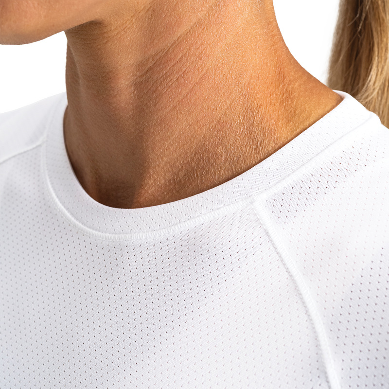 Short Sleeve Crew Neck Women (Women's) - White