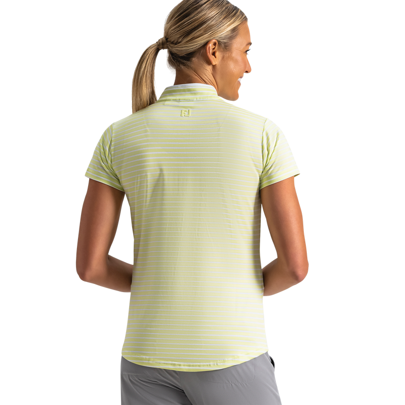 Zip Front Stripe Women - Soft Lime / White