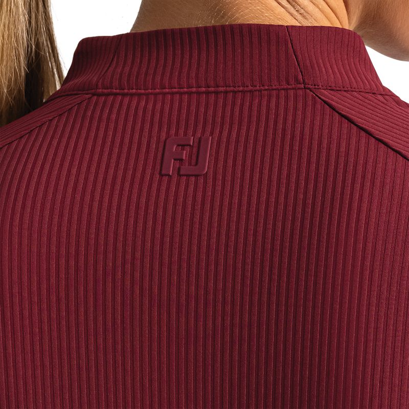 Rib Full-Zip Jacket Women - Cranberry
