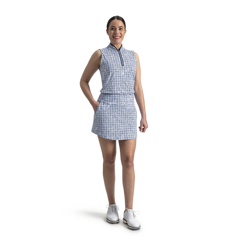 Aerial Fashion Skort Women - Navy Plaid Print