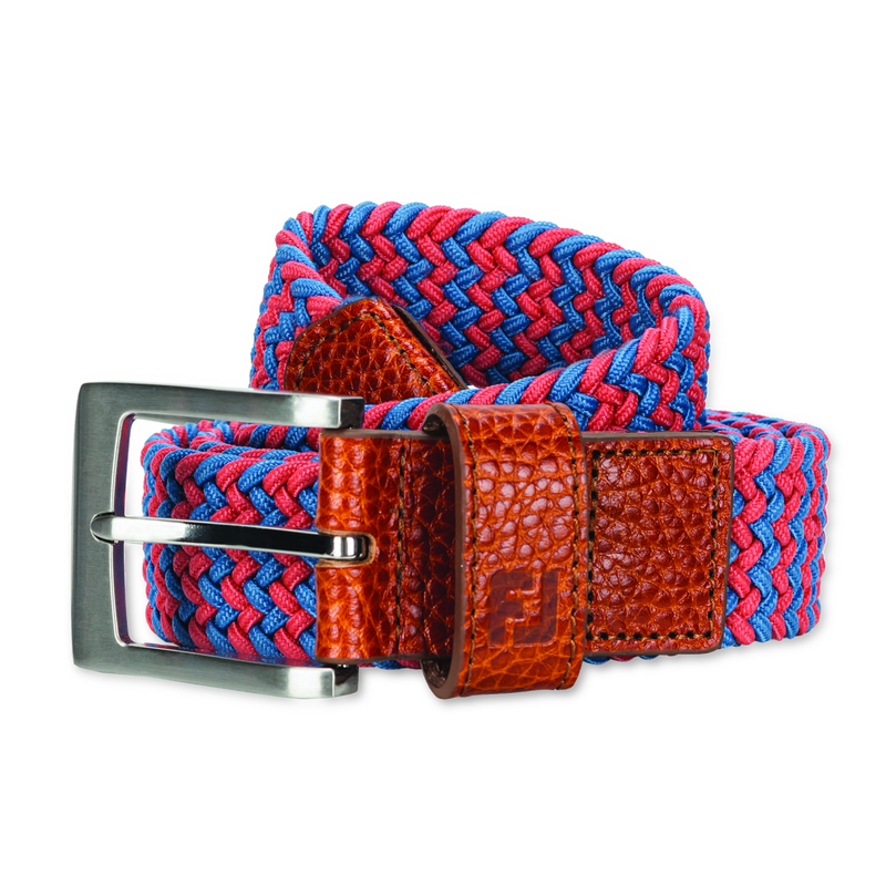 Woven Golf Belt - Coastal Blue / Nantucket Red