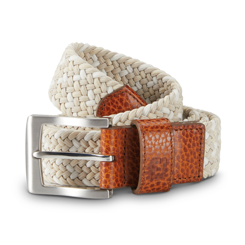 Woven Golf Belt - Khaki / Stone