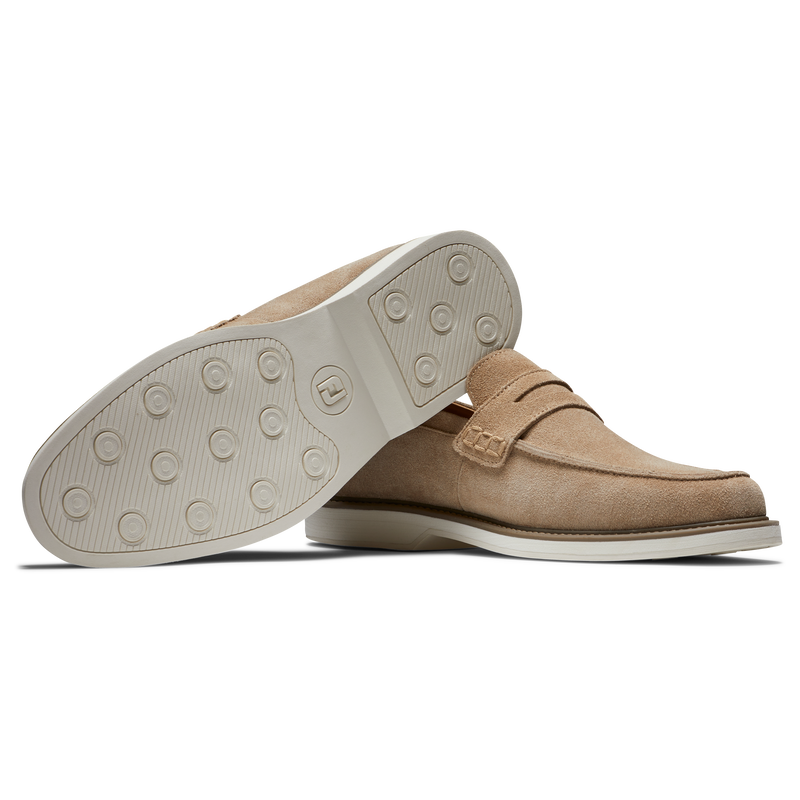Suede Loafer - Taupe