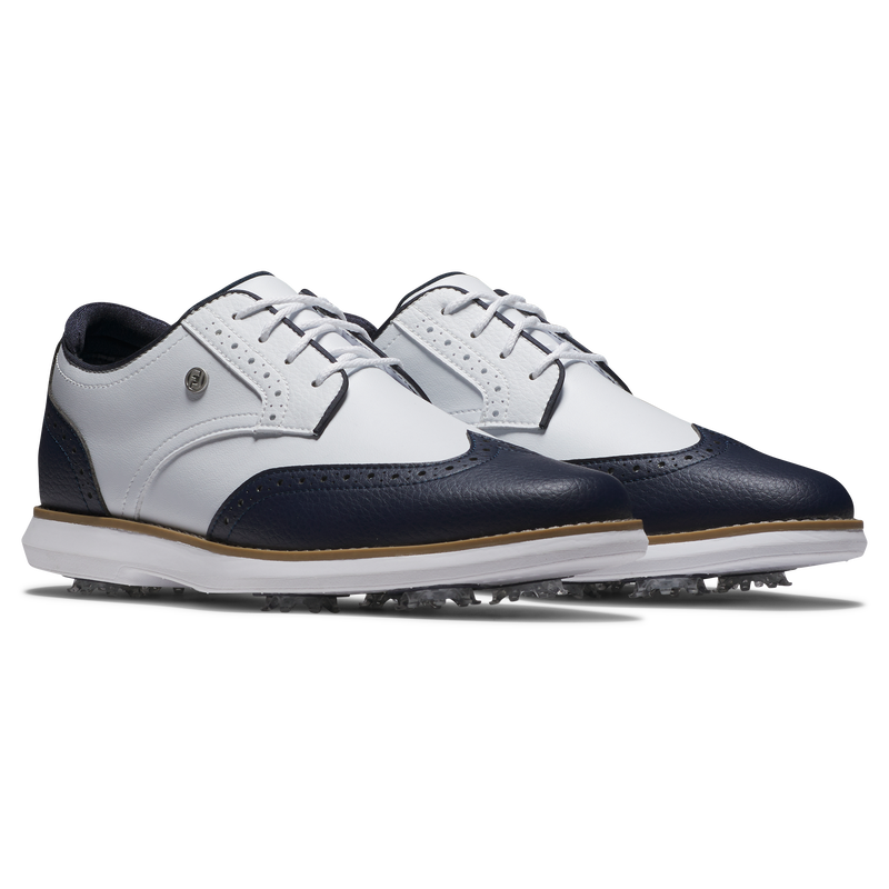 Traditions Wing Tip Women - White / Navy