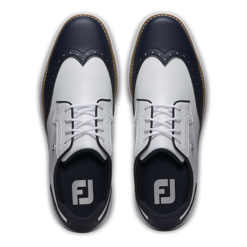 Traditions Wing Tip Women - White / Navy