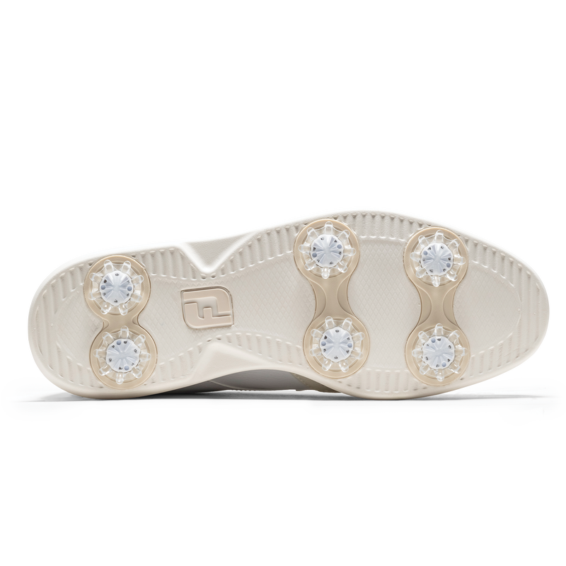 Traditions Wing Tip Women - White / Gold