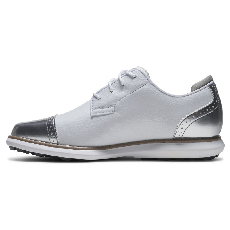 Traditions Cap Toe Spikeless Women - White / Platinum