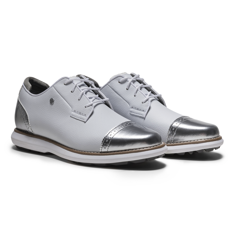 Traditions Cap Toe Spikeless Women - White / Platinum