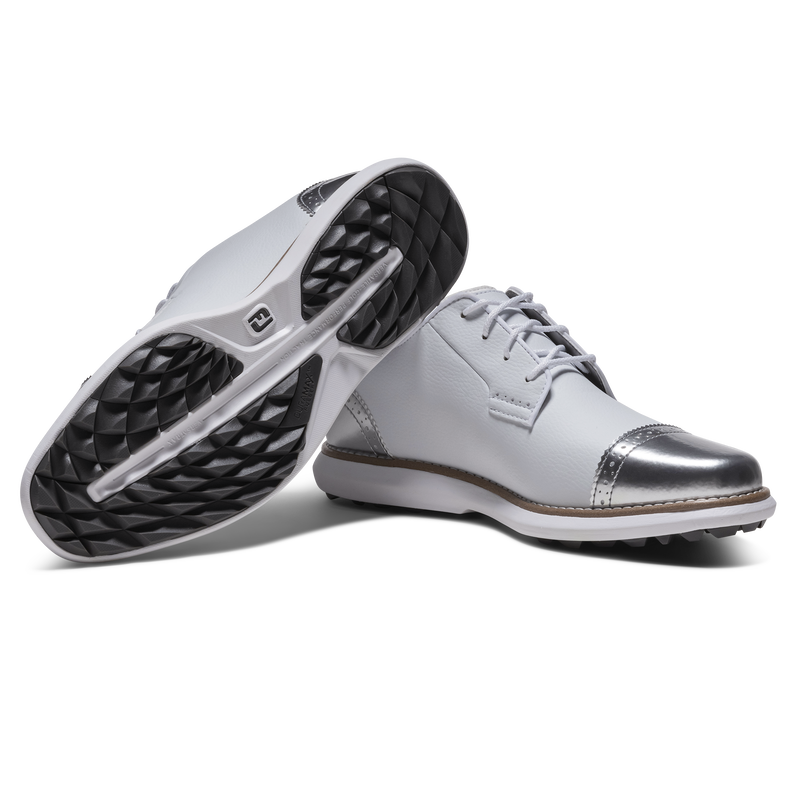 Traditions Cap Toe Spikeless Women - White / Platinum