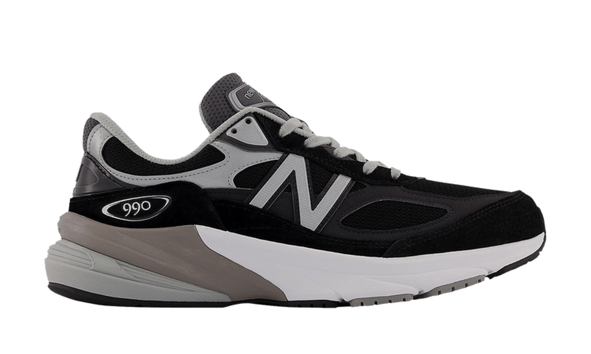 990v6 Made in USA 4E Wide 'Black Silver'