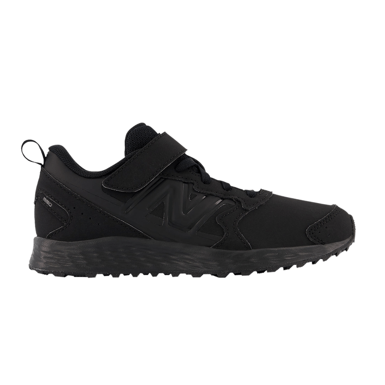 Fresh Foam 650v1 Bungee Lace Top Strap Big Kid Wide 'Triple Black'