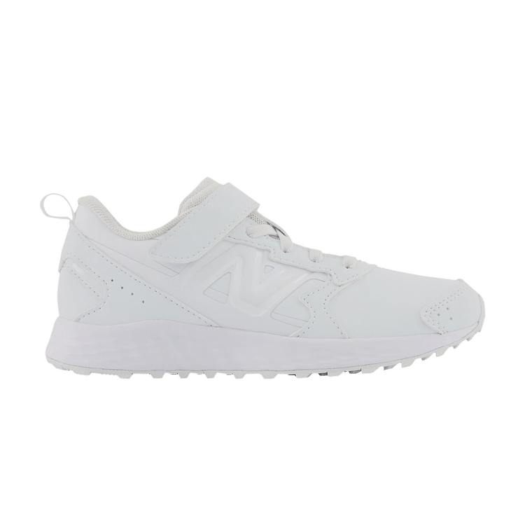 Fresh Foam 650v1 Bungee Lace Top Strap Big Kid Wide 'Triple White'