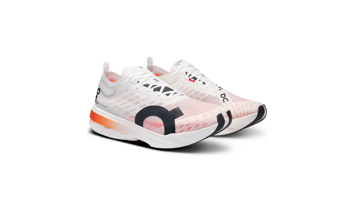 On Running Cloudboom Strike White Black Orange