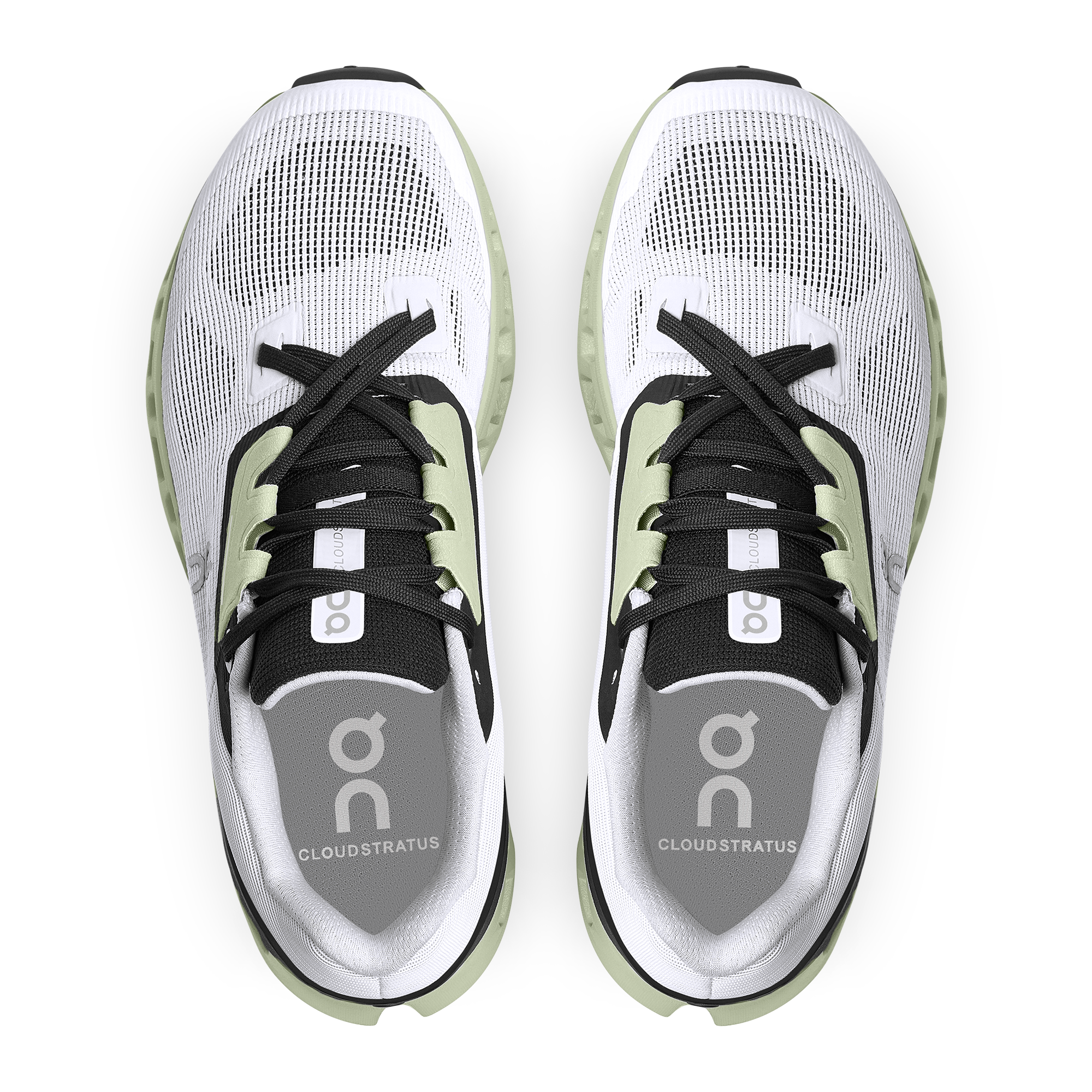 On Running Cloudstratus White Black Sage (Women's)