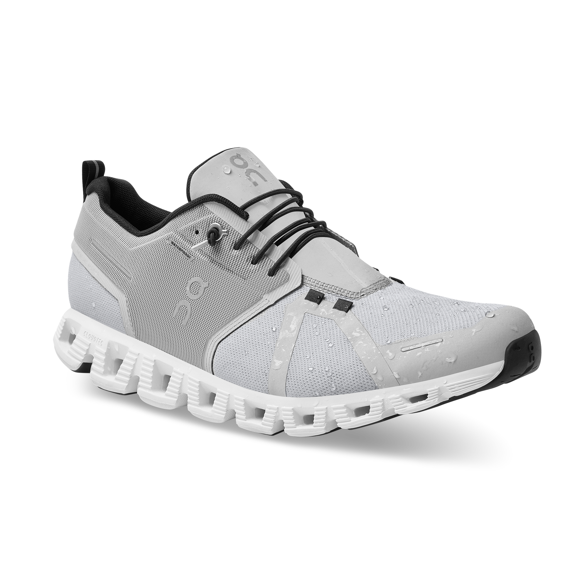 On Running Cloud 5 Waterproof Glacier Grey White