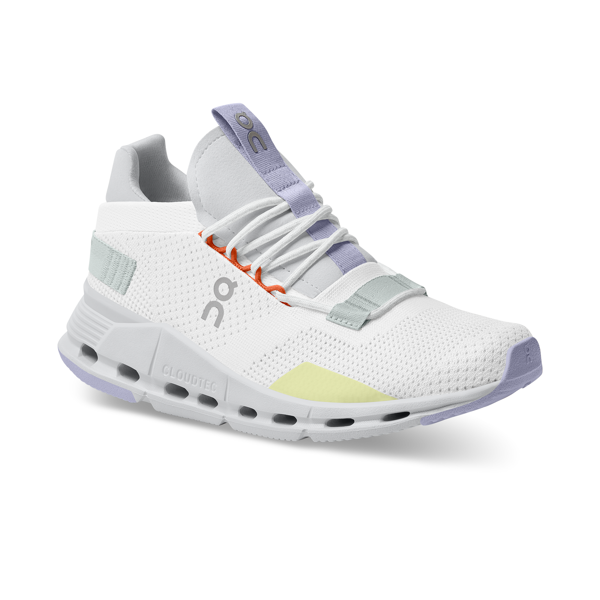 On Running Cloudnova White Glacier Grey Lavender (Women's)