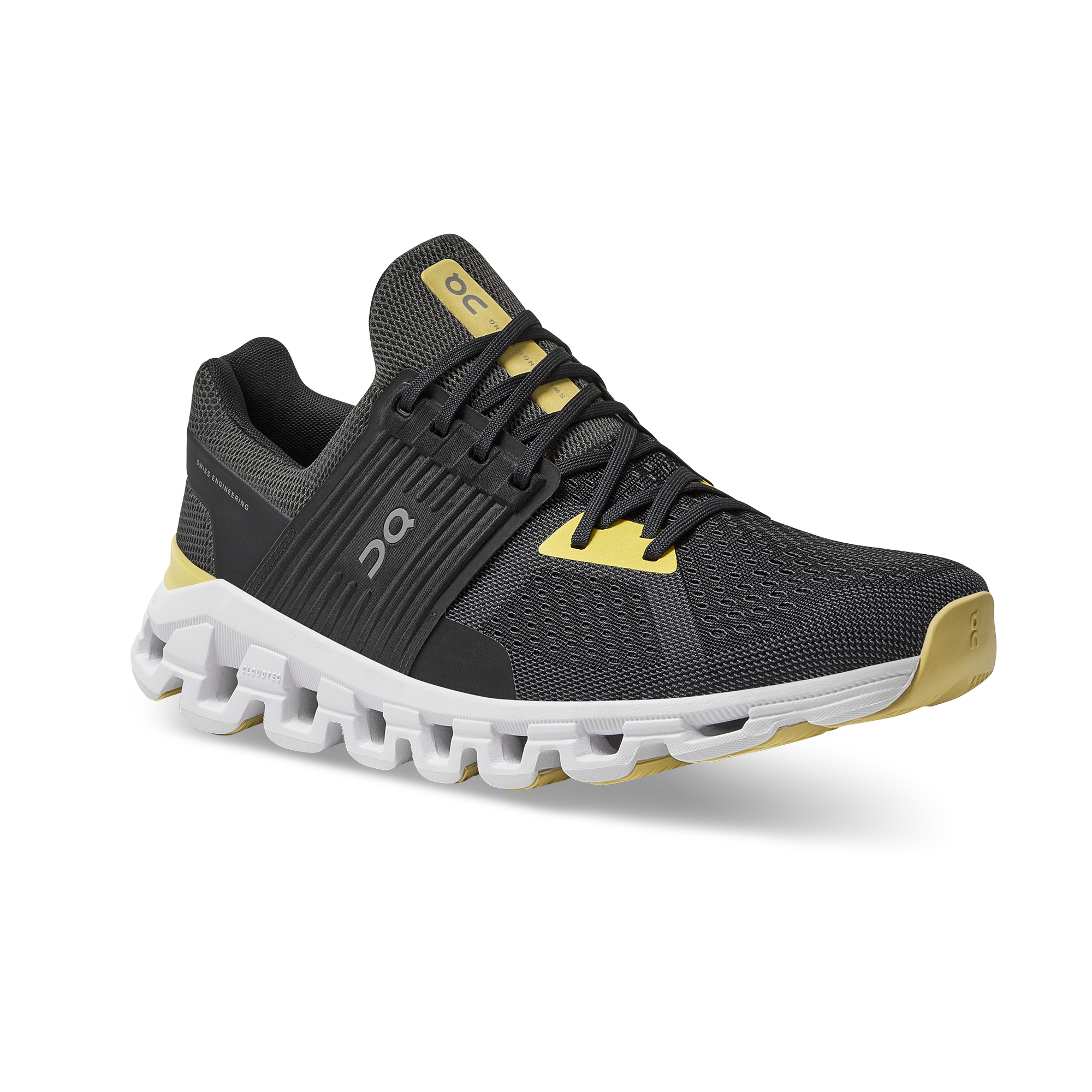 On Running Cloudswift Magnet Black Citron Yellow