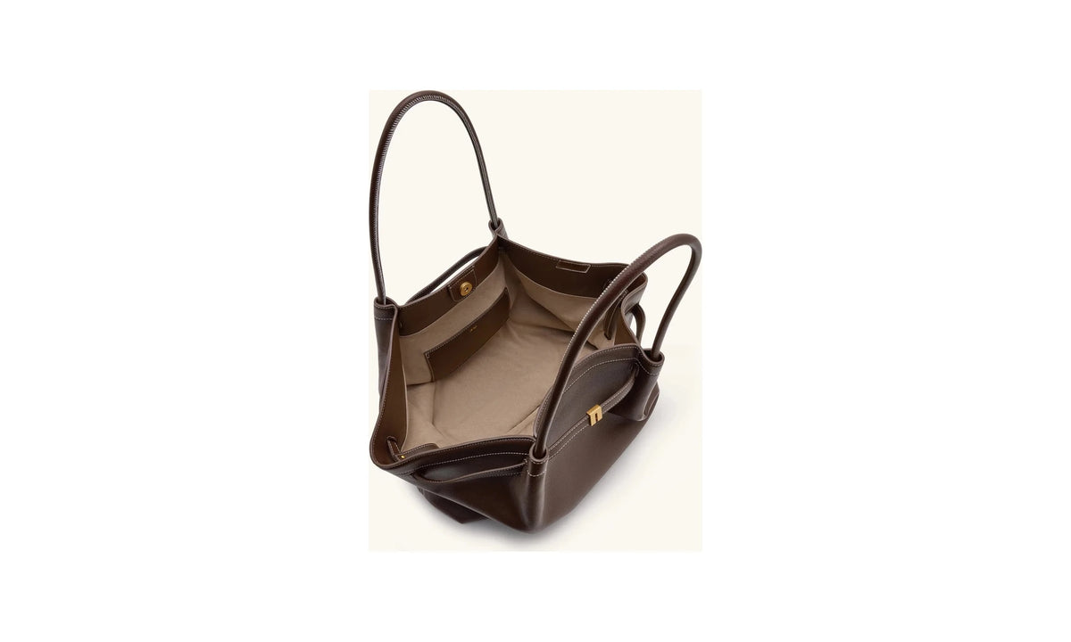 Hana Large Tote Bag - Dark Brown - Guerdon Kicks -