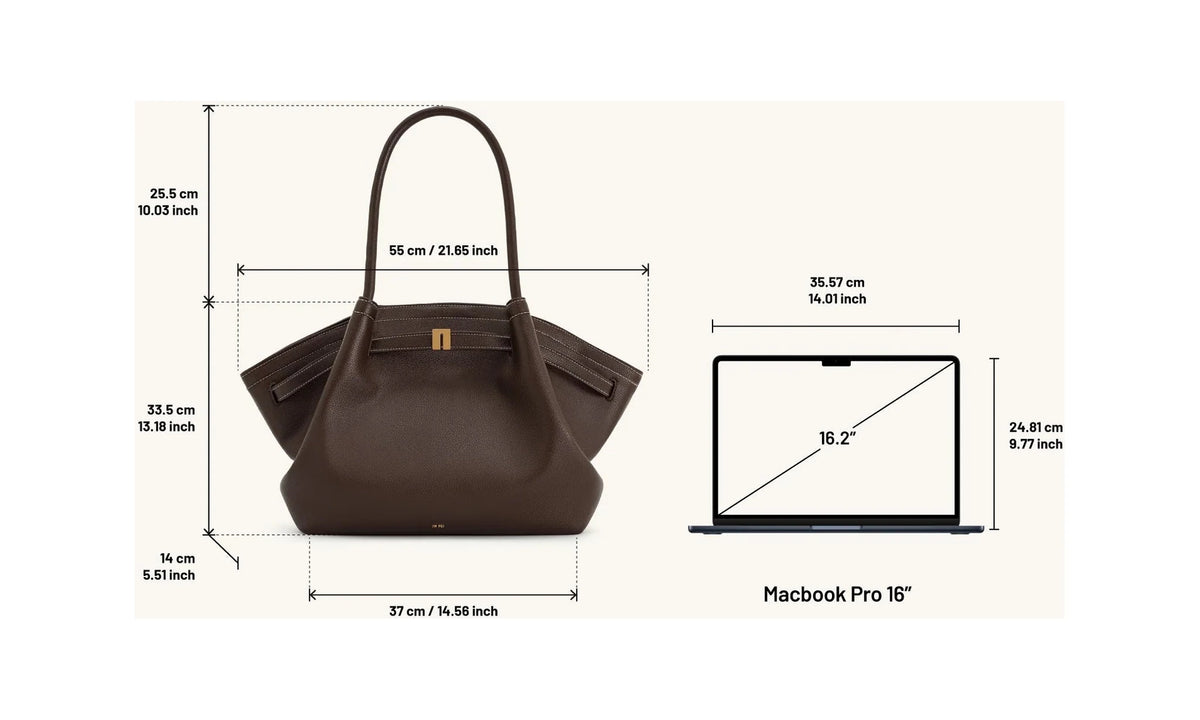 Hana Large Tote Bag - Dark Brown - Guerdon Kicks -