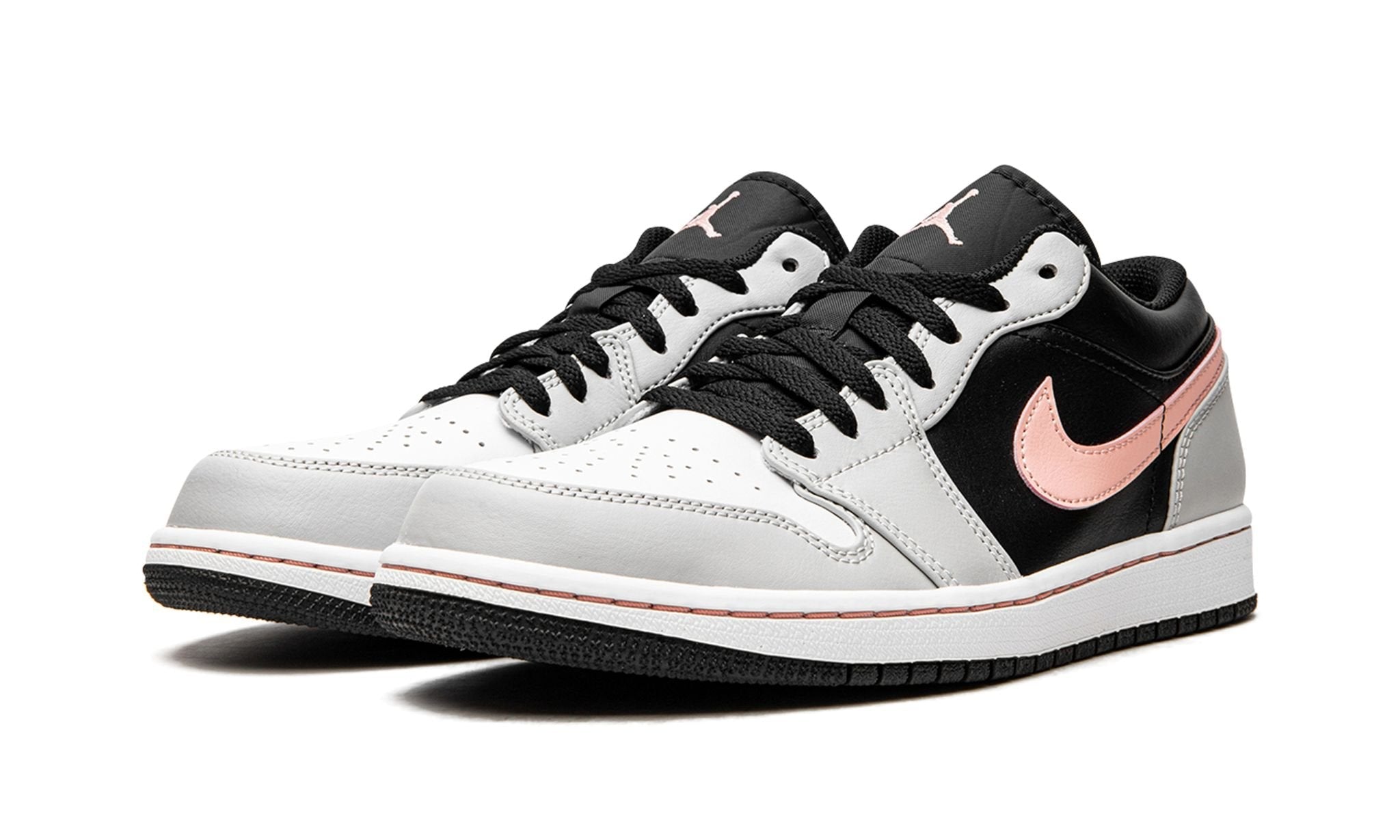 Air Jordan 1 Low Black Grey Fog Bleached Coral